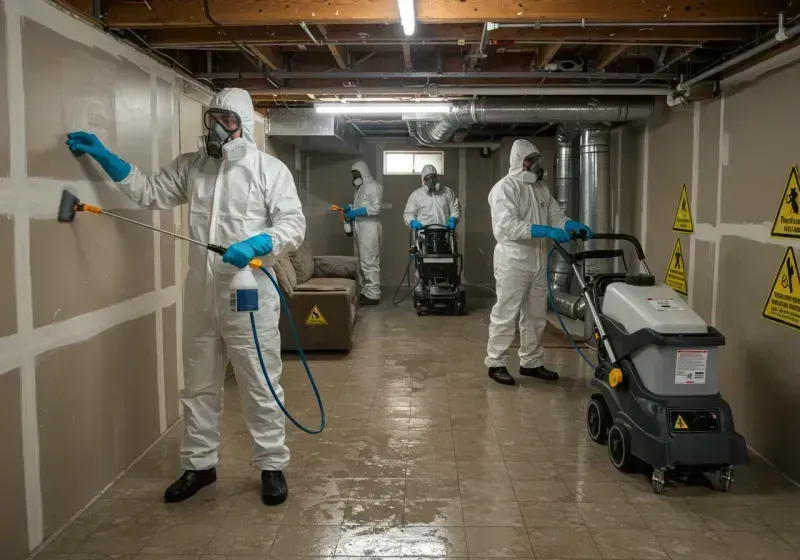 Basement Moisture Removal and Structural Drying process in Sunnyside, WA